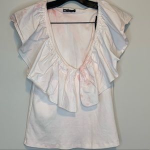 Zara Ruffled Tie Dye Top